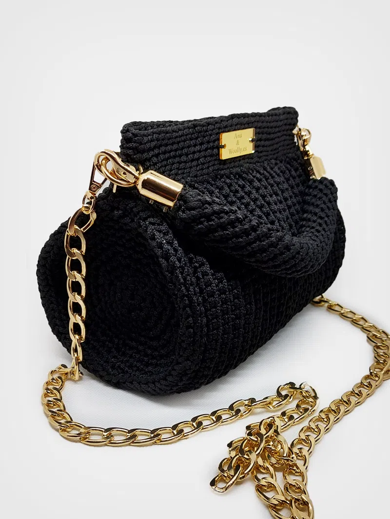 Golden Noir - Bolso de crochet - Woolly