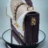 Cream & Caramel bolso de crochet