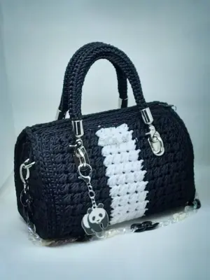 White Panda! - Bolso de crochet